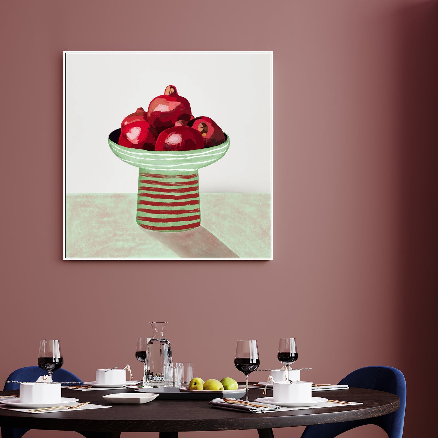 wall-art-print-canvas-poster-framed-Pomegranates Still Life, Style B , By Sharyn Bursic-2