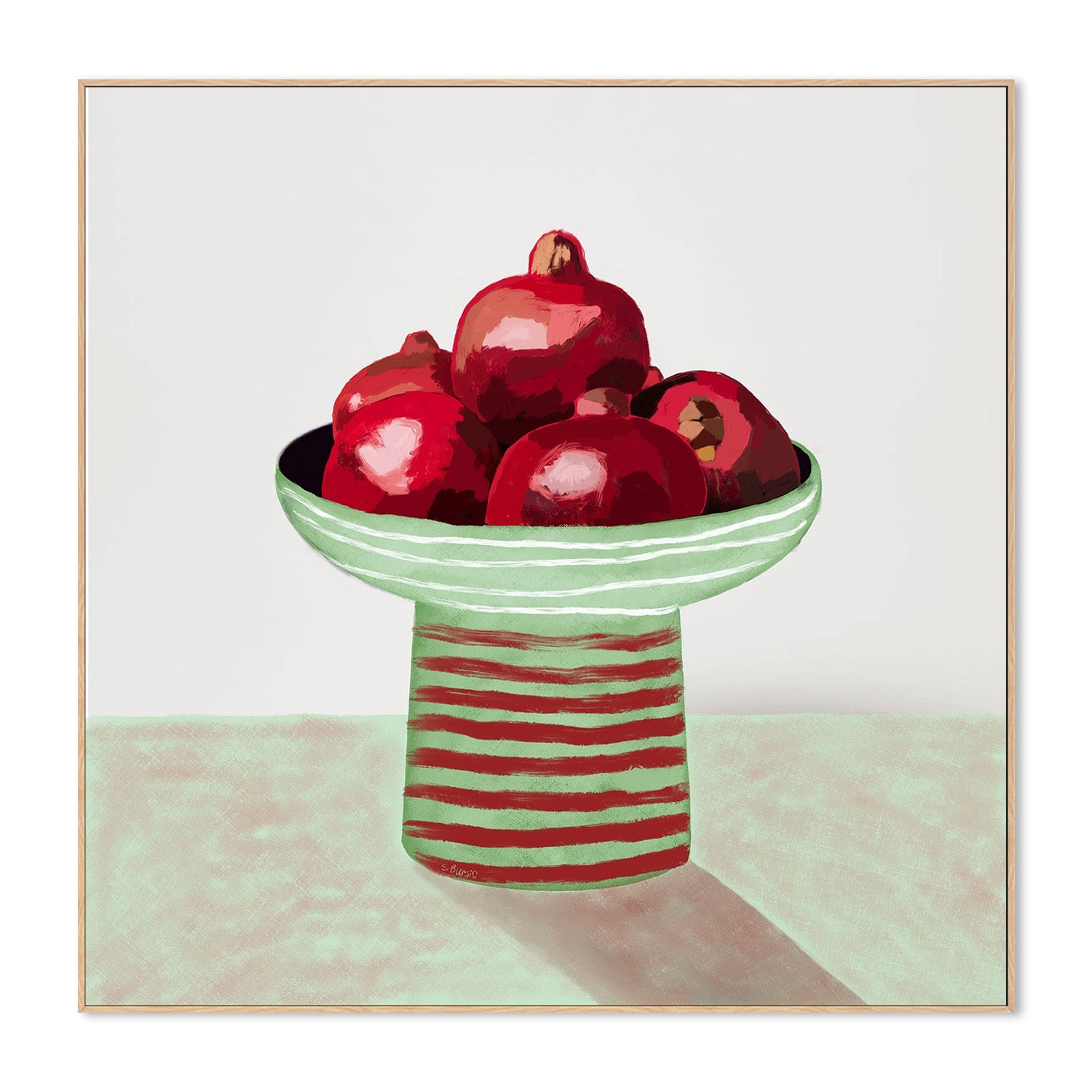 wall-art-print-canvas-poster-framed-Pomegranates Still Life, Style B , By Sharyn Bursic-4