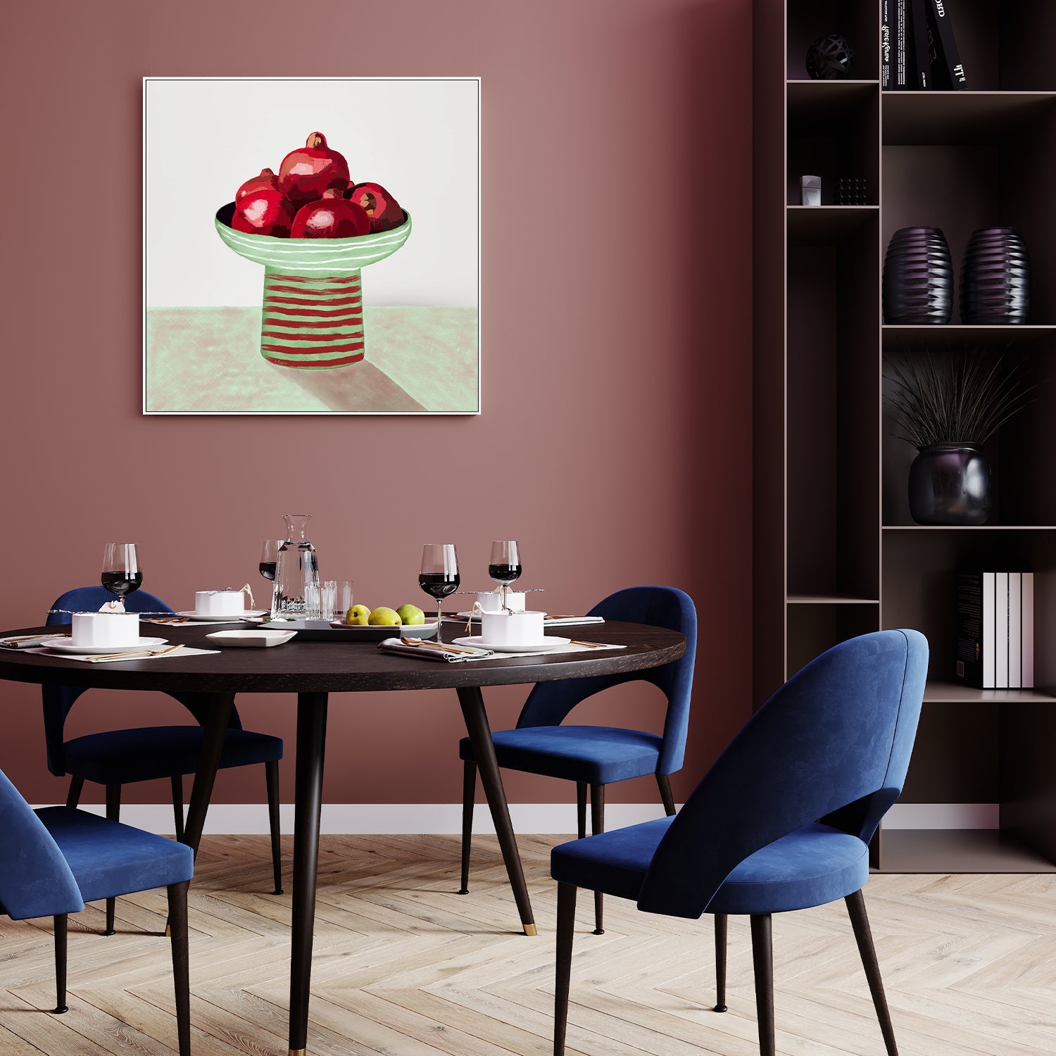 wall-art-print-canvas-poster-framed-Pomegranates Still Life, Style B , By Sharyn Bursic-7