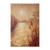 wall-art-print-canvas-poster-framed-Pond With Reeds At Sunset , By Ekaterina Prisich-1