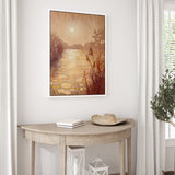 wall-art-print-canvas-poster-framed-Pond With Reeds At Sunset , By Ekaterina Prisich-8