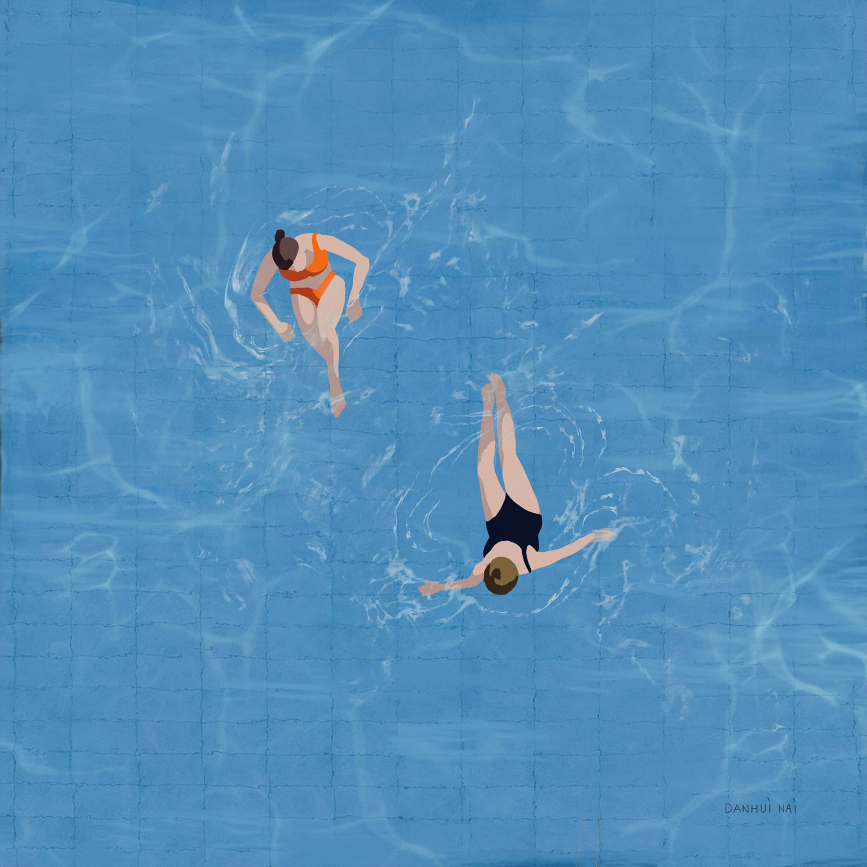 wall-art-print-canvas-poster-framed-Pool Fun, Style A-1