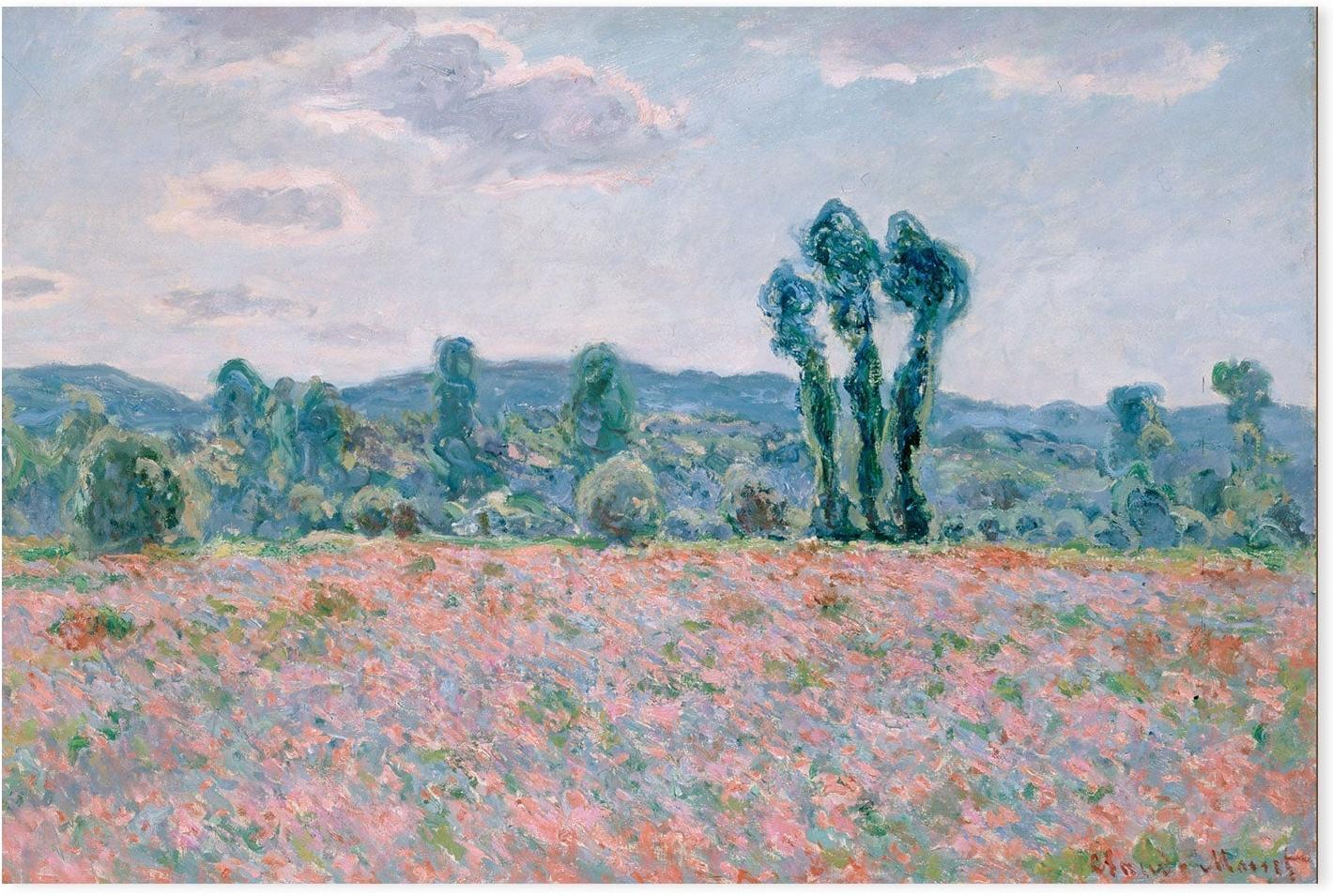 wall-art-print-canvas-poster-framed-Poppy Field 1886 , By Monet-by-Gioia Wall Art-Gioia Wall Art