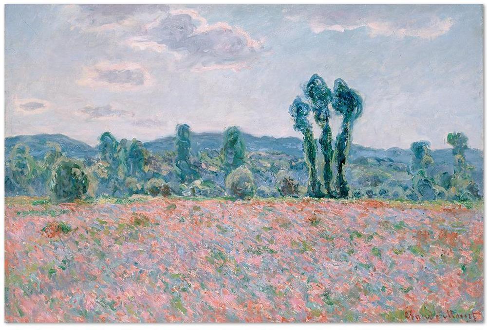 wall-art-print-canvas-poster-framed-Poppy Field, By Monet-by-Gioia Wall Art-Gioia Wall Art