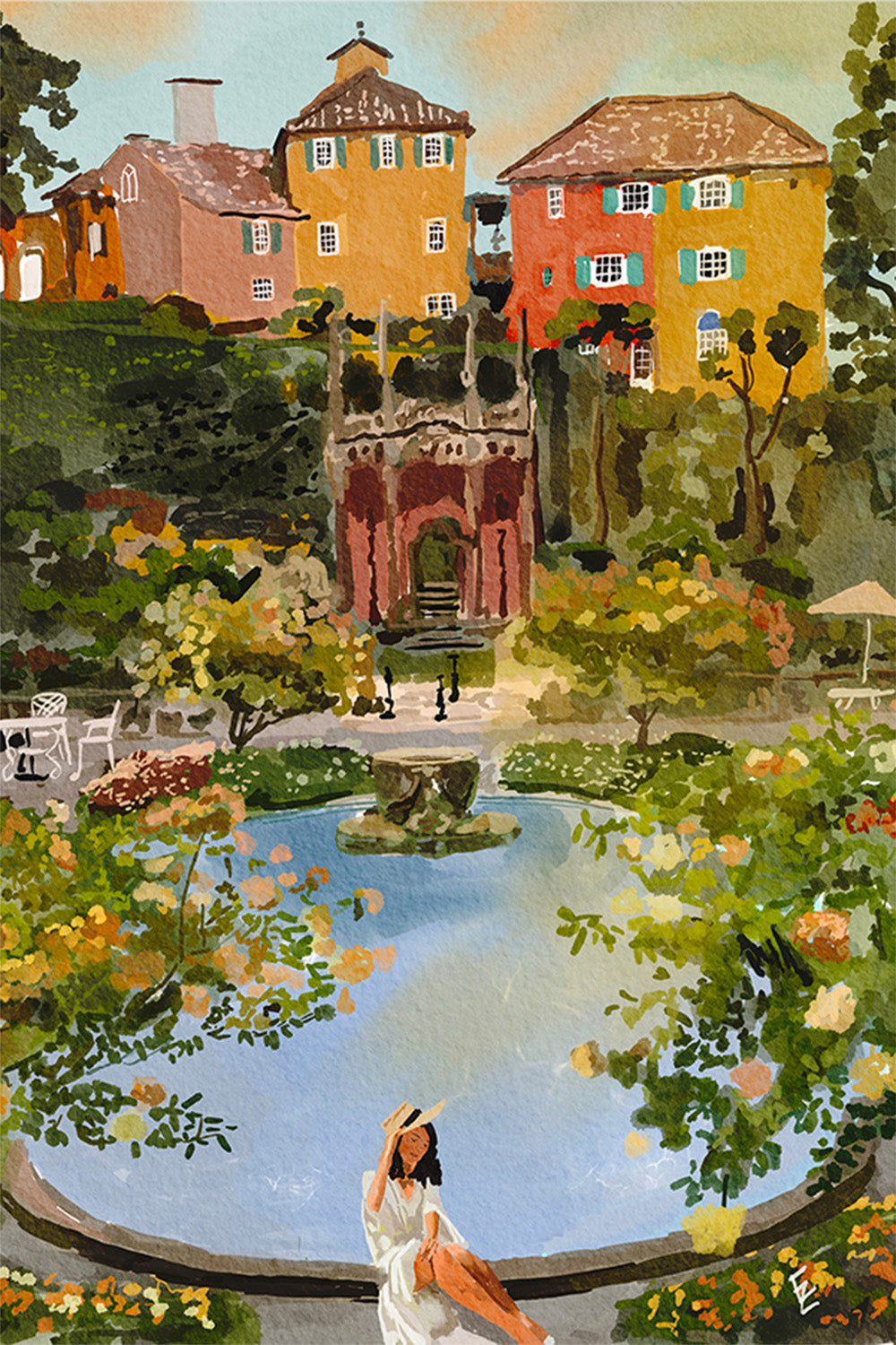 wall-art-print-canvas-poster-framed-Portmeirion Secrets-1