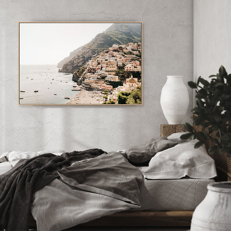 Postiano, Italy, Style B-Gioia-Prints-Framed-Canvas-Poster-GIOIA-WALL-ART