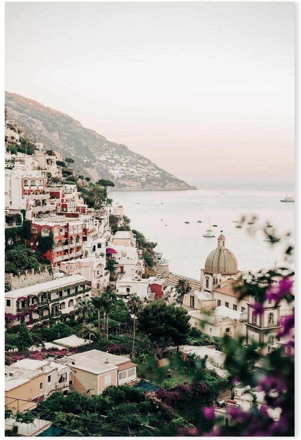 Postiano, Italy, Style A-Gioia-Prints-Framed-Canvas-Poster-GIOIA-WALL-ART