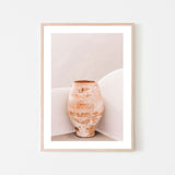 Pot and White villa house in Oia, Santorini-Gioia-Prints-Framed-Canvas-Poster-GIOIA-WALL-ART