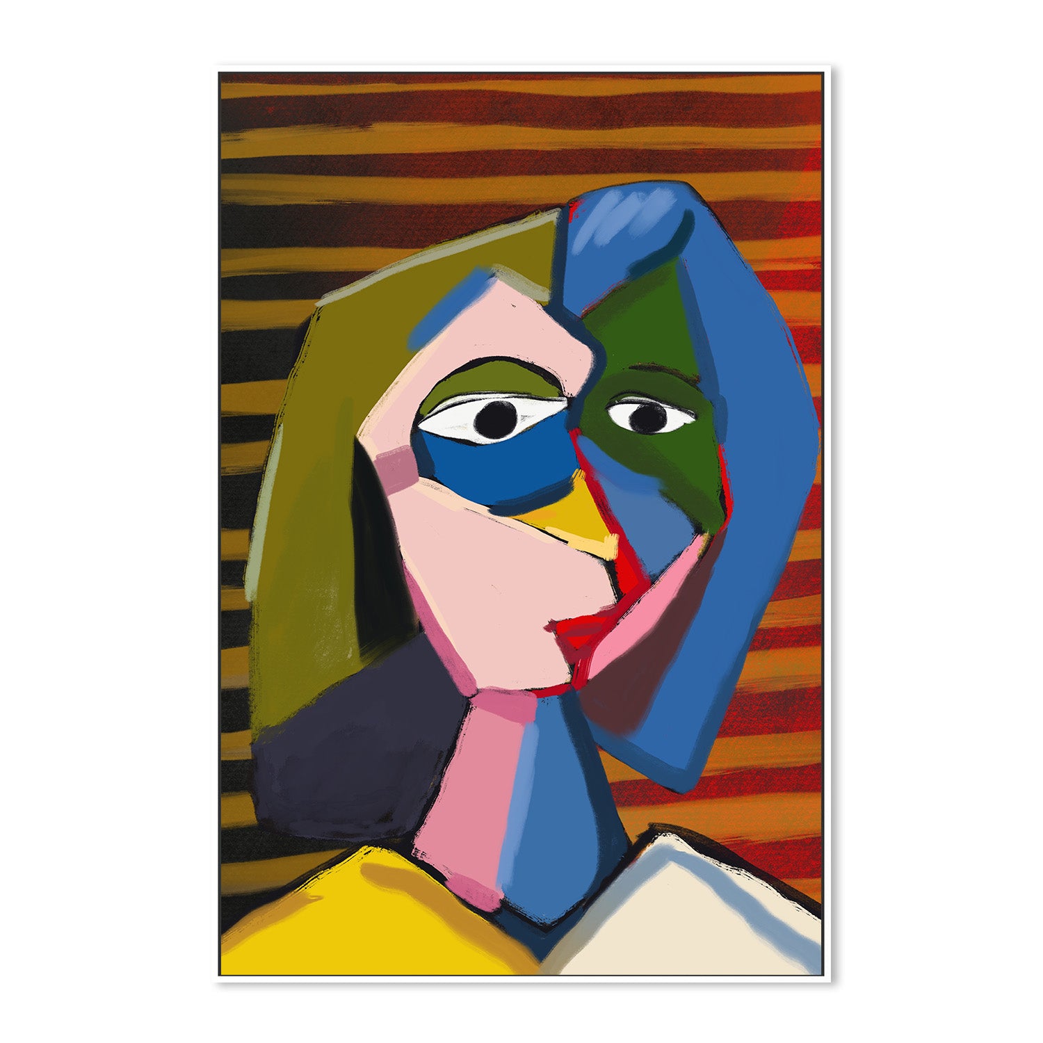wall-art-print-canvas-poster-framed-Potrait inspired by picasso-5