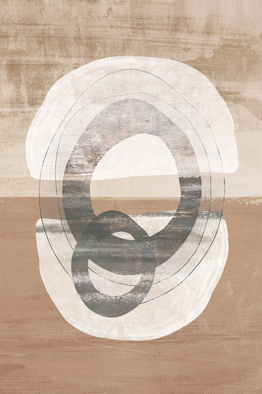 wall-art-print-canvas-poster-framed-Primitive Abstract, Style D , By Nina Blue-1