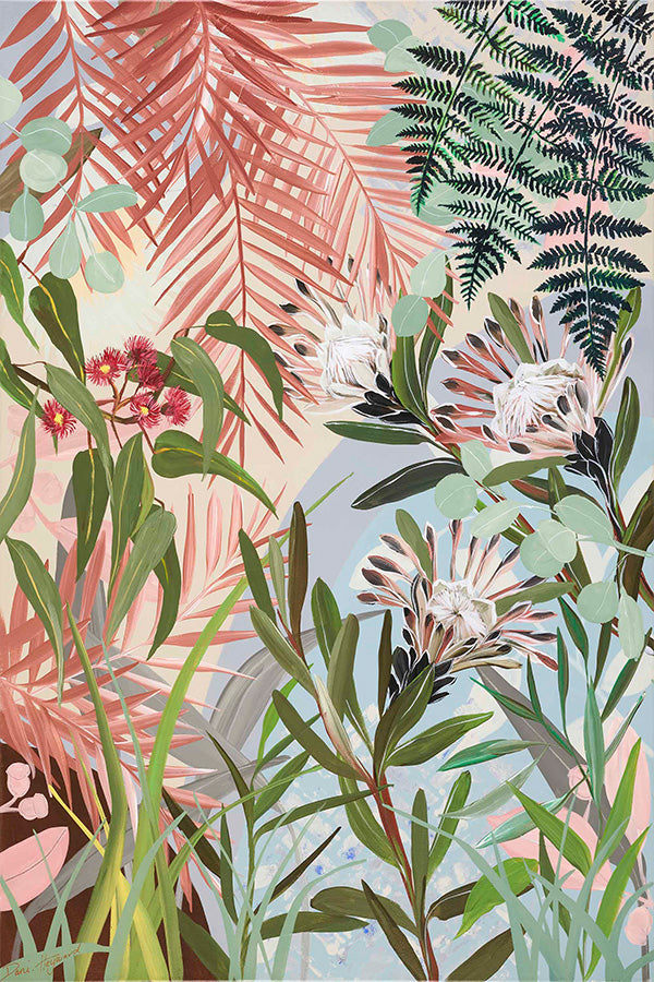 wall-art-print-canvas-poster-framed-Proteas And Gums-1