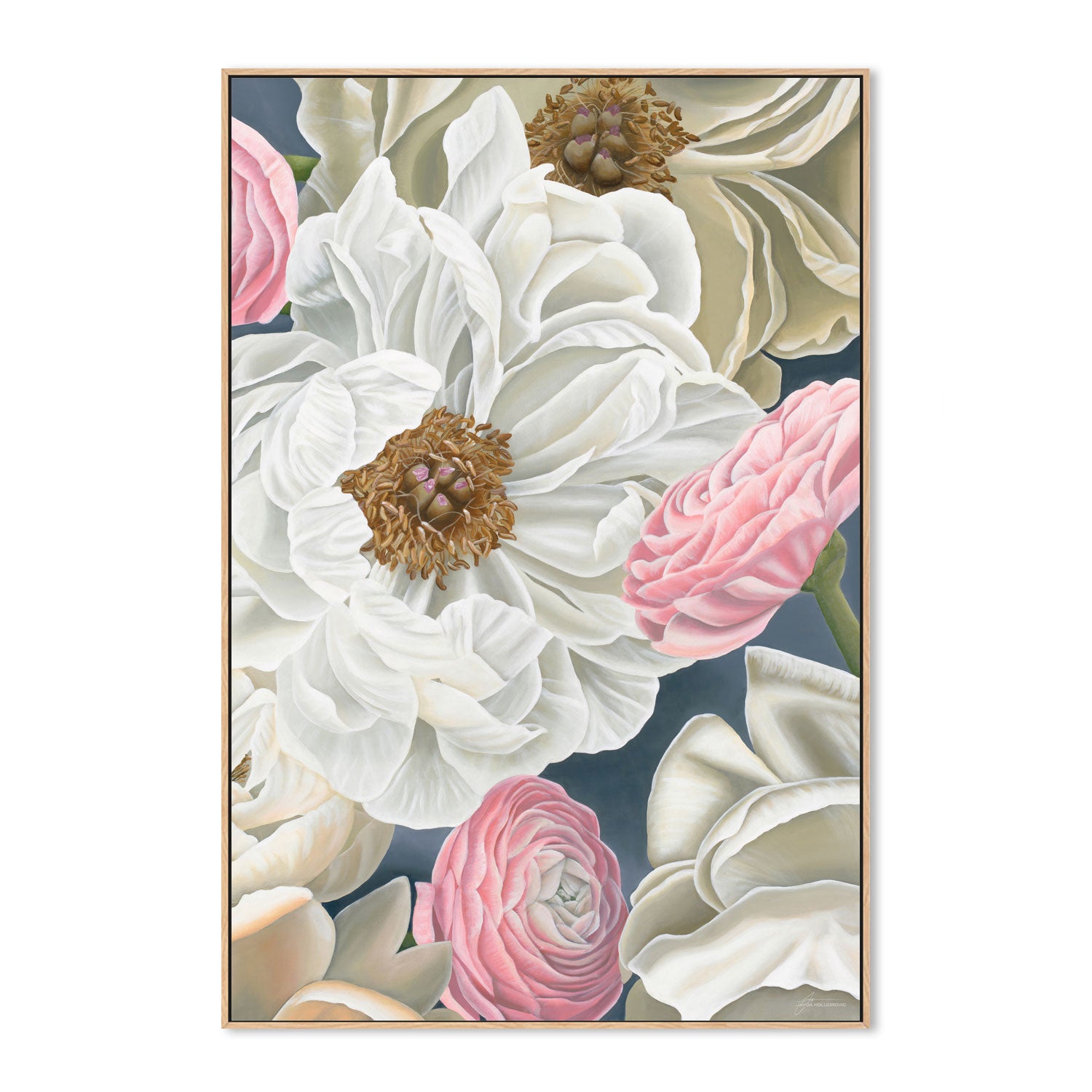 wall-art-print-canvas-poster-framed-Pure Peonies , By Jayda Koludrovic-4