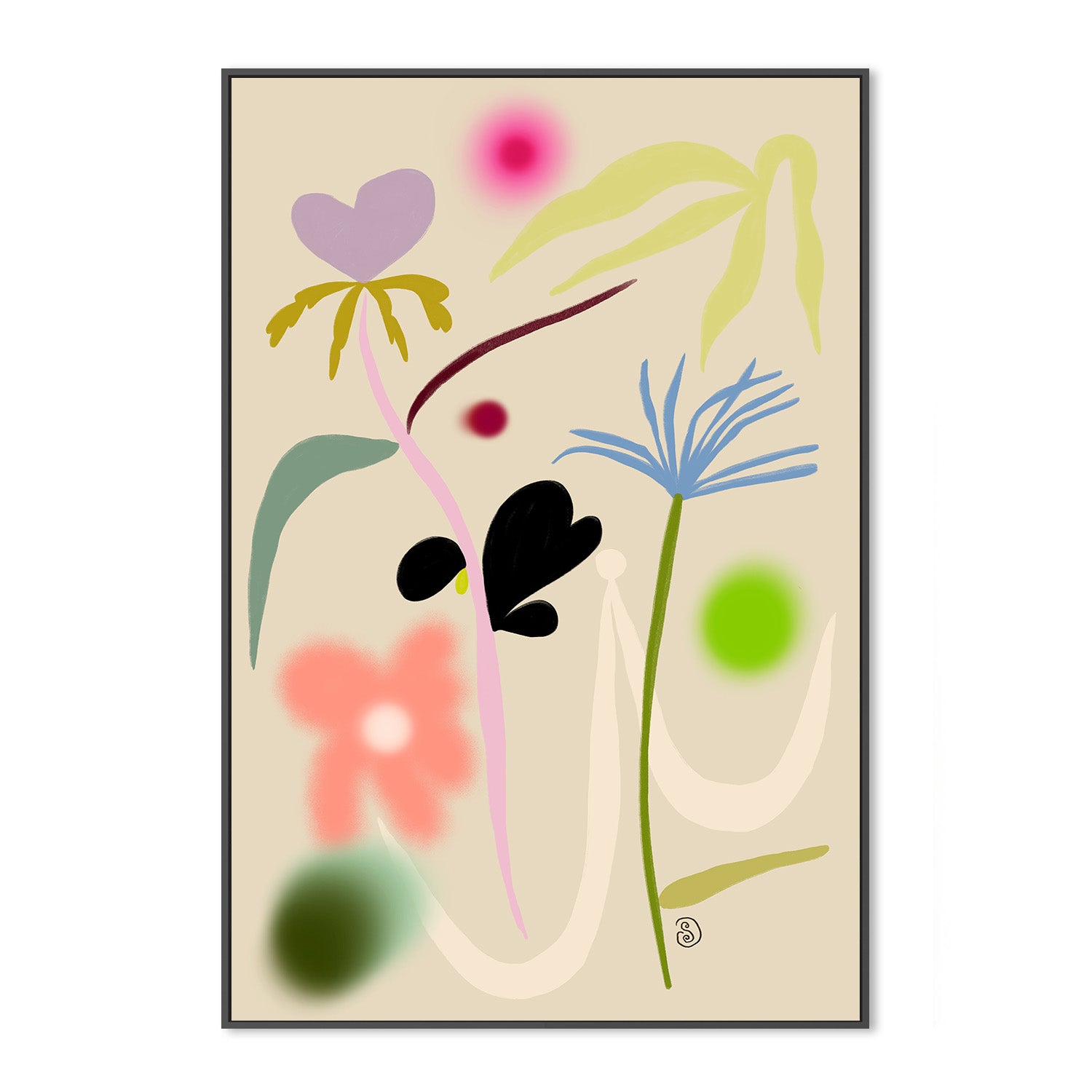 wall-art-print-canvas-poster-framed-QUIET FLOWERS DANCE-3