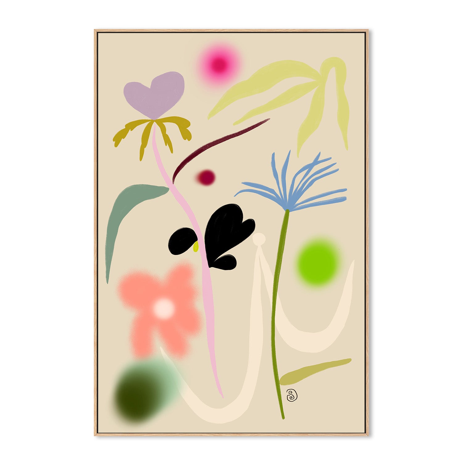 wall-art-print-canvas-poster-framed-QUIET FLOWERS DANCE-4