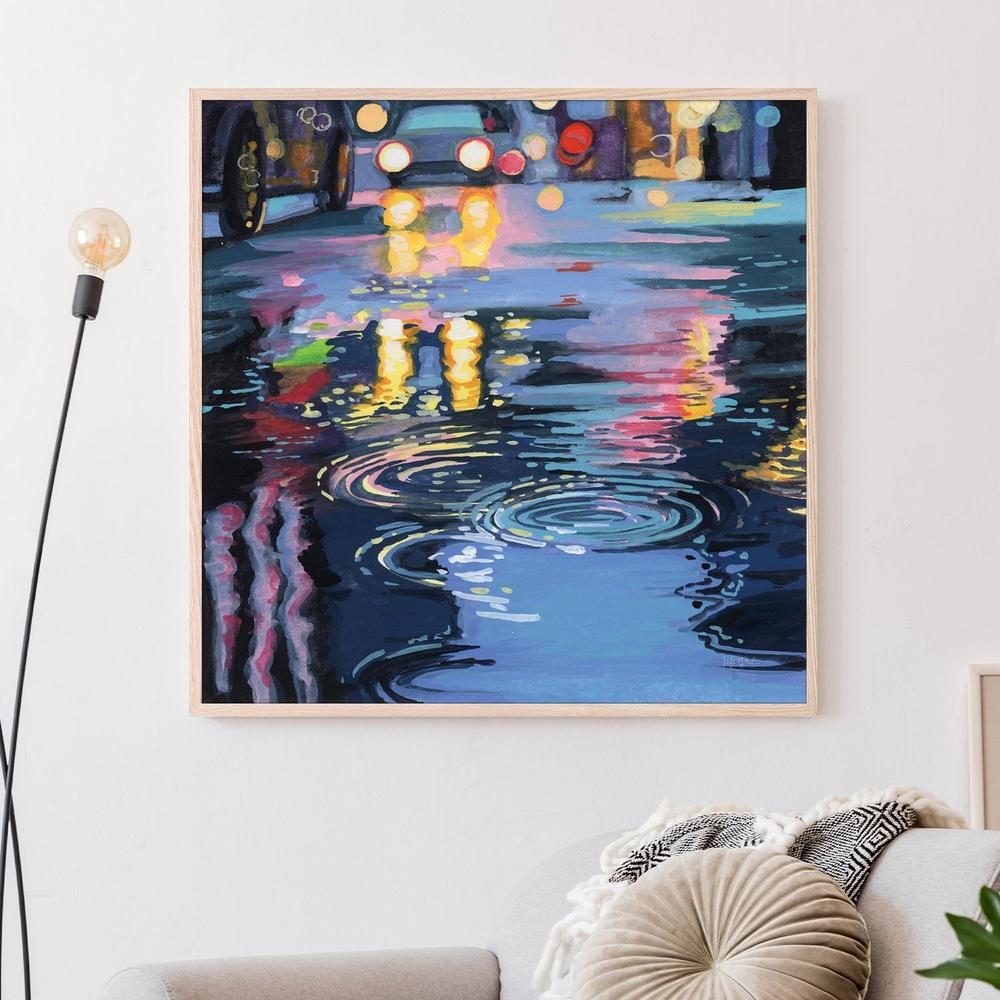 wall-art-print-canvas-poster-framed-Rain Drops On City Road-7