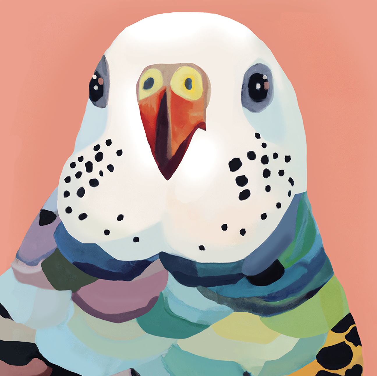 wall-art-print-canvas-poster-framed-Rainbow Budgie , By Stacey Williams-1