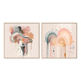 wall-art-print-canvas-poster-framed-Rainbow Drizzle, Style A & B, Set Of 2 , By Bella Eve-4