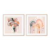 wall-art-print-canvas-poster-framed-Rainbow Drizzle, Style A & B, Set Of 2 , By Bella Eve-6