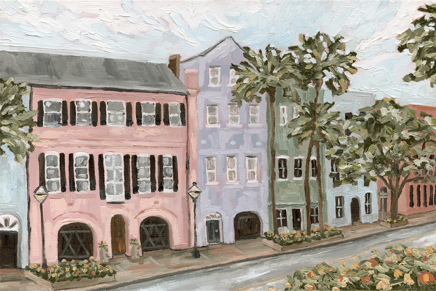wall-art-print-canvas-poster-framed-Rainbow Row , By Hannah Weisner-1
