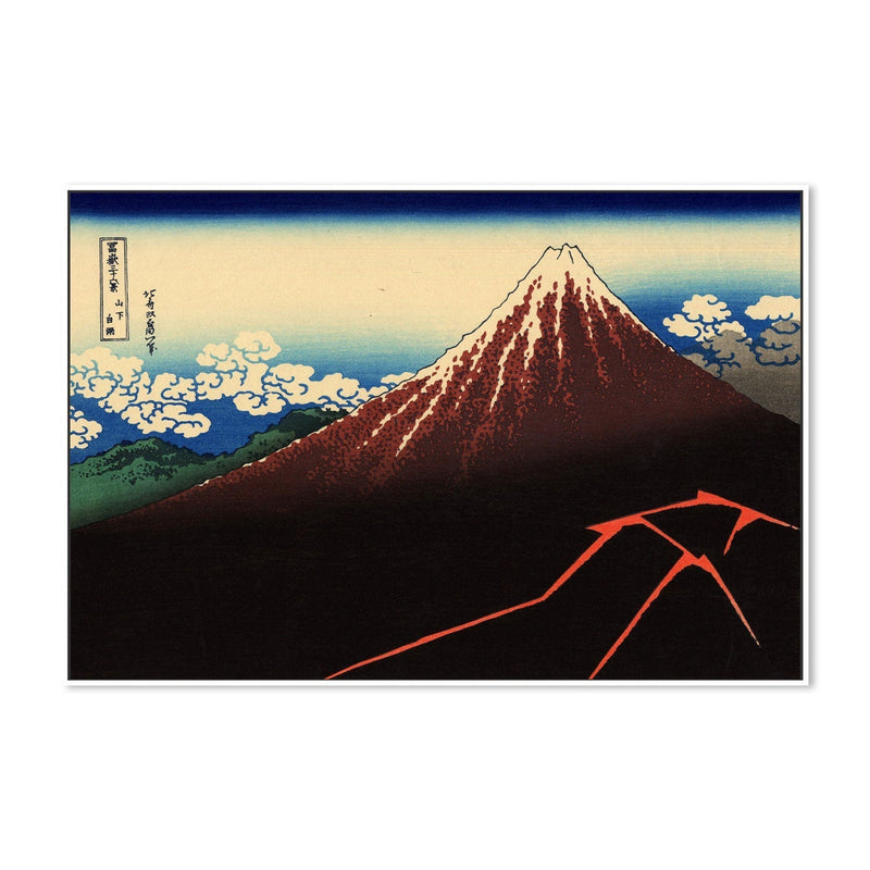 wall-art-print-canvas-poster-framed-Rainstorm beneath the Summit-by-Katsushika Hokusai-Gioia Wall Art