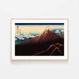 wall-art-print-canvas-poster-framed-Rainstorm beneath the Summit-by-Katsushika Hokusai-Gioia Wall Art