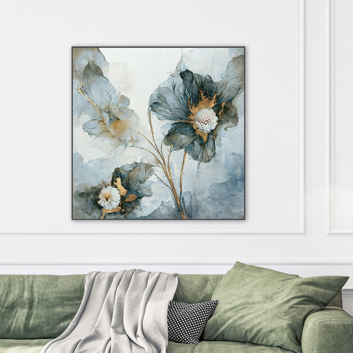 wall-art-print-canvas-poster-framed-Rainy Day Blooms, Style A , By Leah Mclean-2