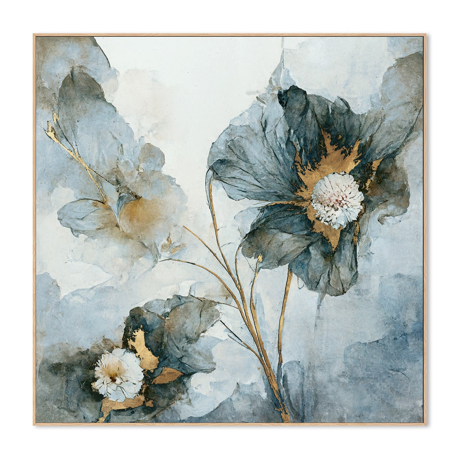 wall-art-print-canvas-poster-framed-Rainy Day Blooms, Style A , By Leah Mclean-4