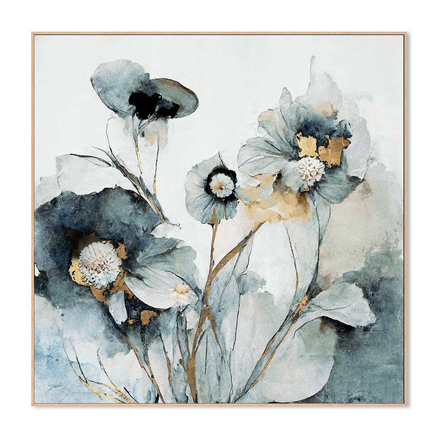 wall-art-print-canvas-poster-framed-Rainy Day Blooms, Style B , By Leah Mclean-4