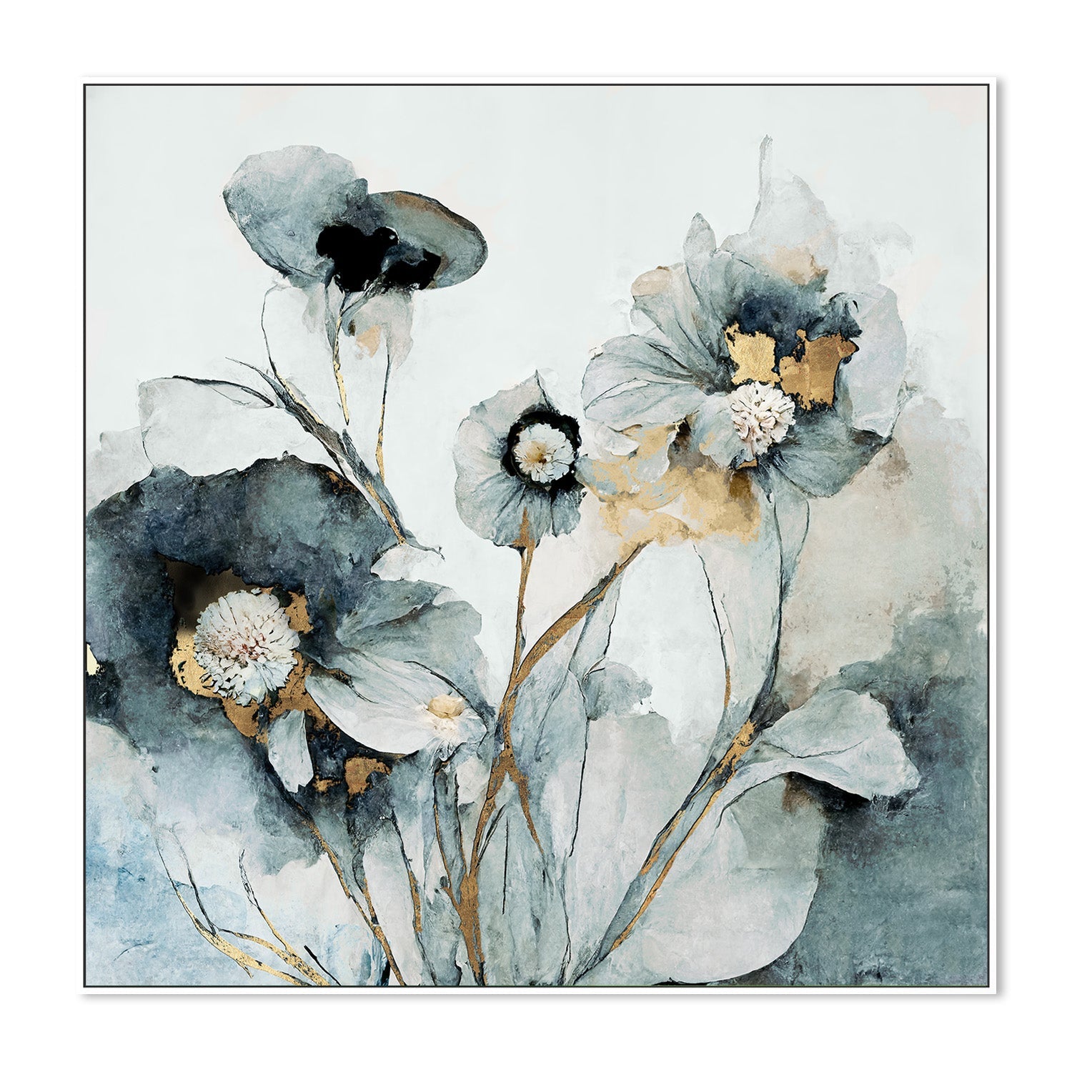 wall-art-print-canvas-poster-framed-Rainy Day Blooms, Style B , By Leah Mclean-5