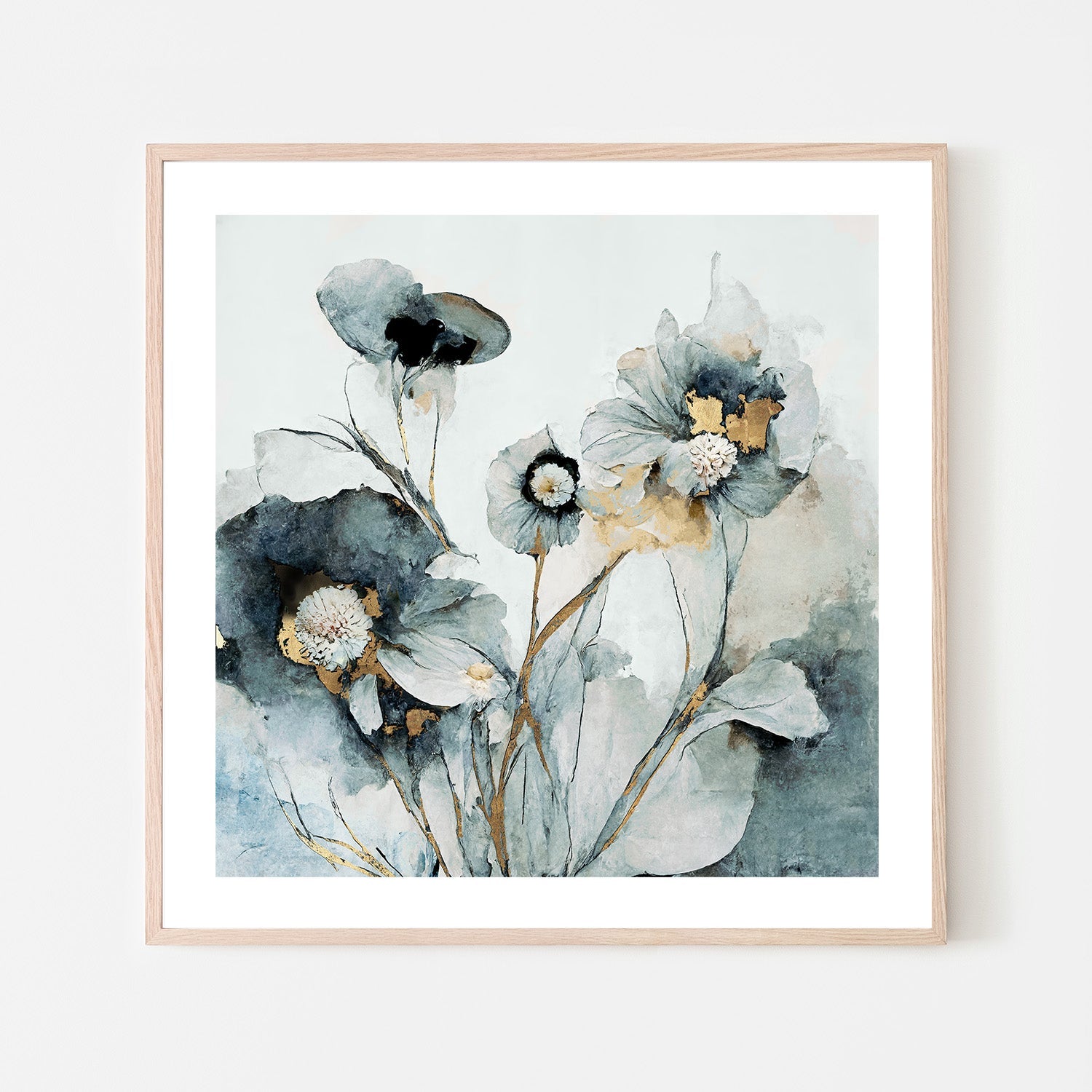 wall-art-print-canvas-poster-framed-Rainy Day Blooms, Style B , By Leah Mclean-6