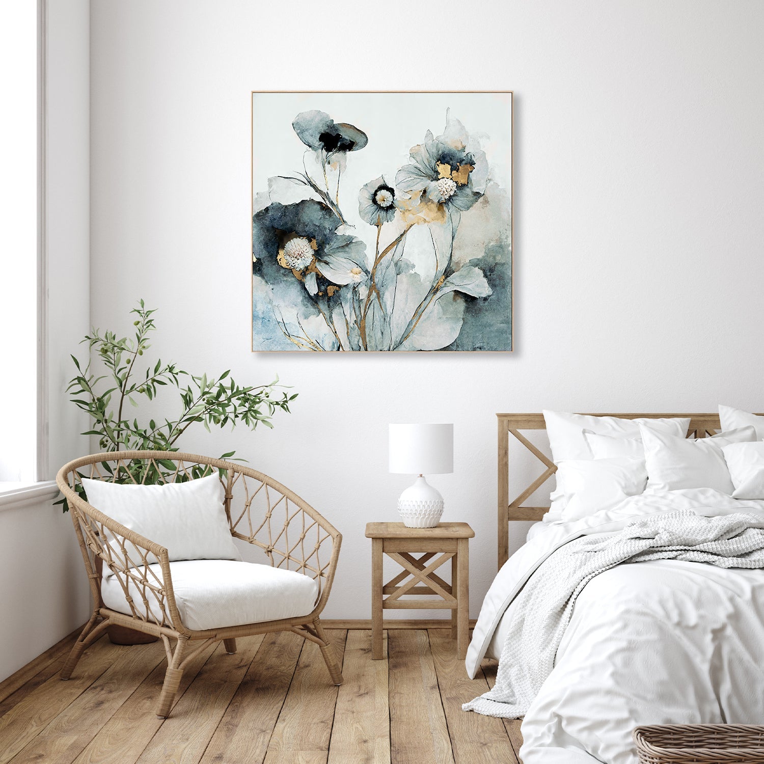 wall-art-print-canvas-poster-framed-Rainy Day Blooms, Style B , By Leah Mclean-7