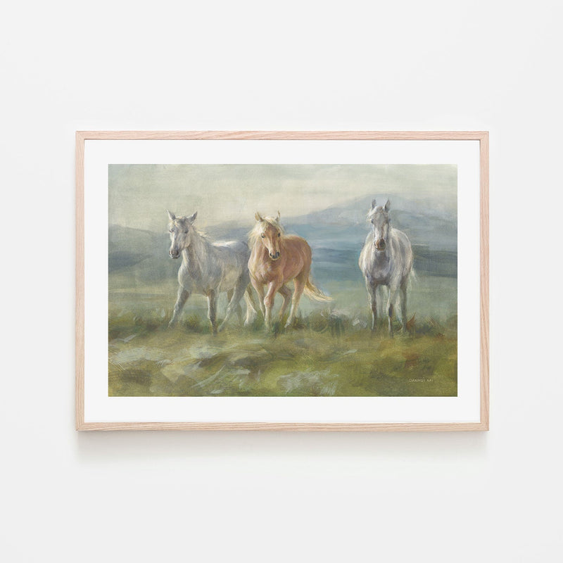 wall-art-print-canvas-poster-framed-Rangeland Horses , By Danhui Nai-GIOIA-WALL-ART