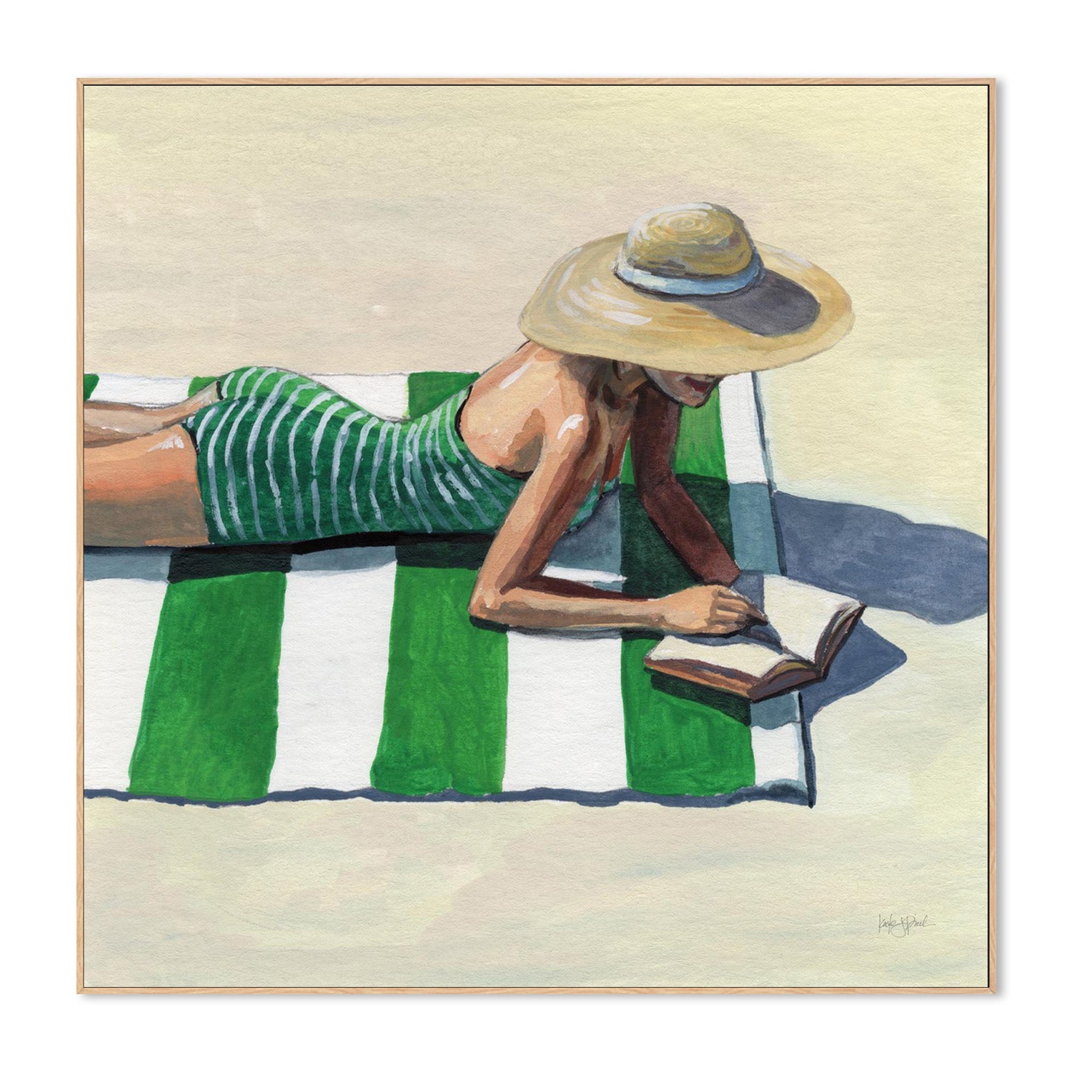 wall-art-print-canvas-poster-framed-Reading at The Beach v2-4