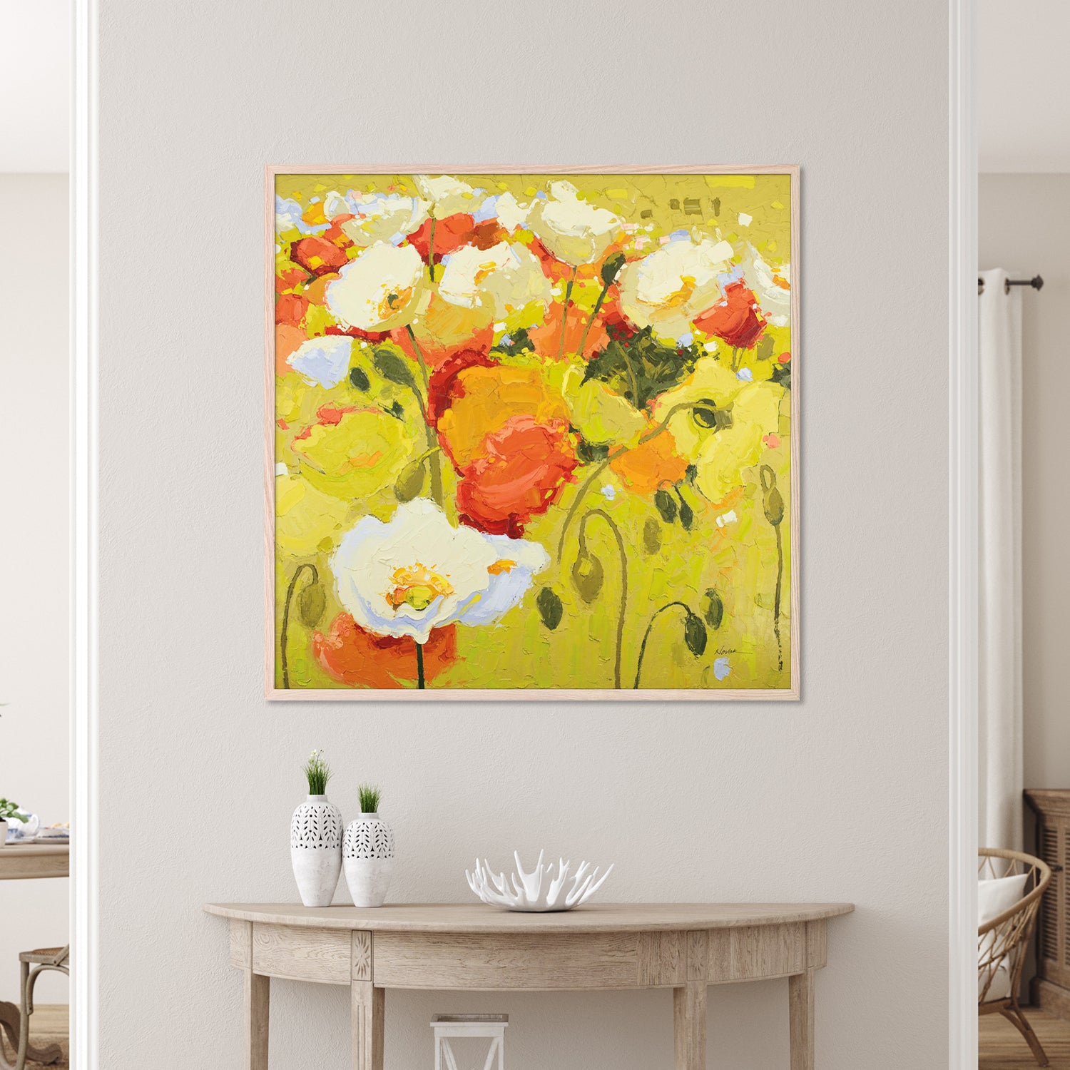 wall-art-print-canvas-poster-framed-Red and Olive Celebration-7