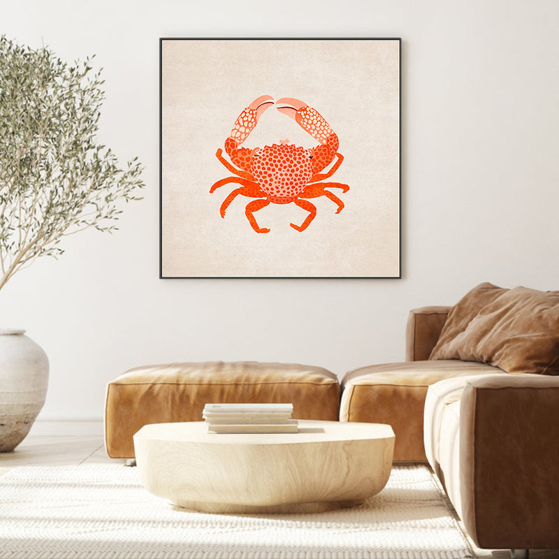 wall-art-print-canvas-poster-framed-Red Crab , By Emel Tunaboylu-GIOIA-WALL-ART