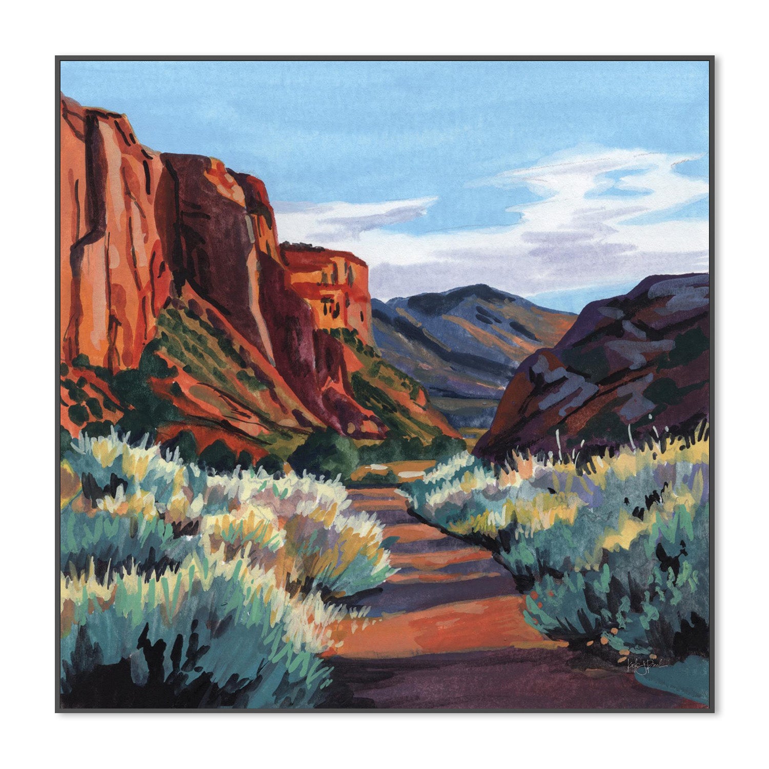 wall-art-print-canvas-poster-framed-Red Earth Scenery Late Afternoon-3