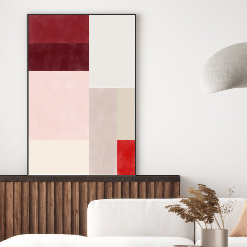 red-overlapping-squares-by-elena-ristova-wall-art-print-framed