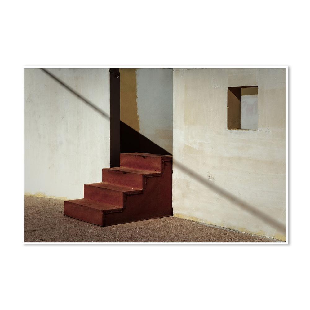 wall-art-print-canvas-poster-framed-Red Stairs and Shadow-5