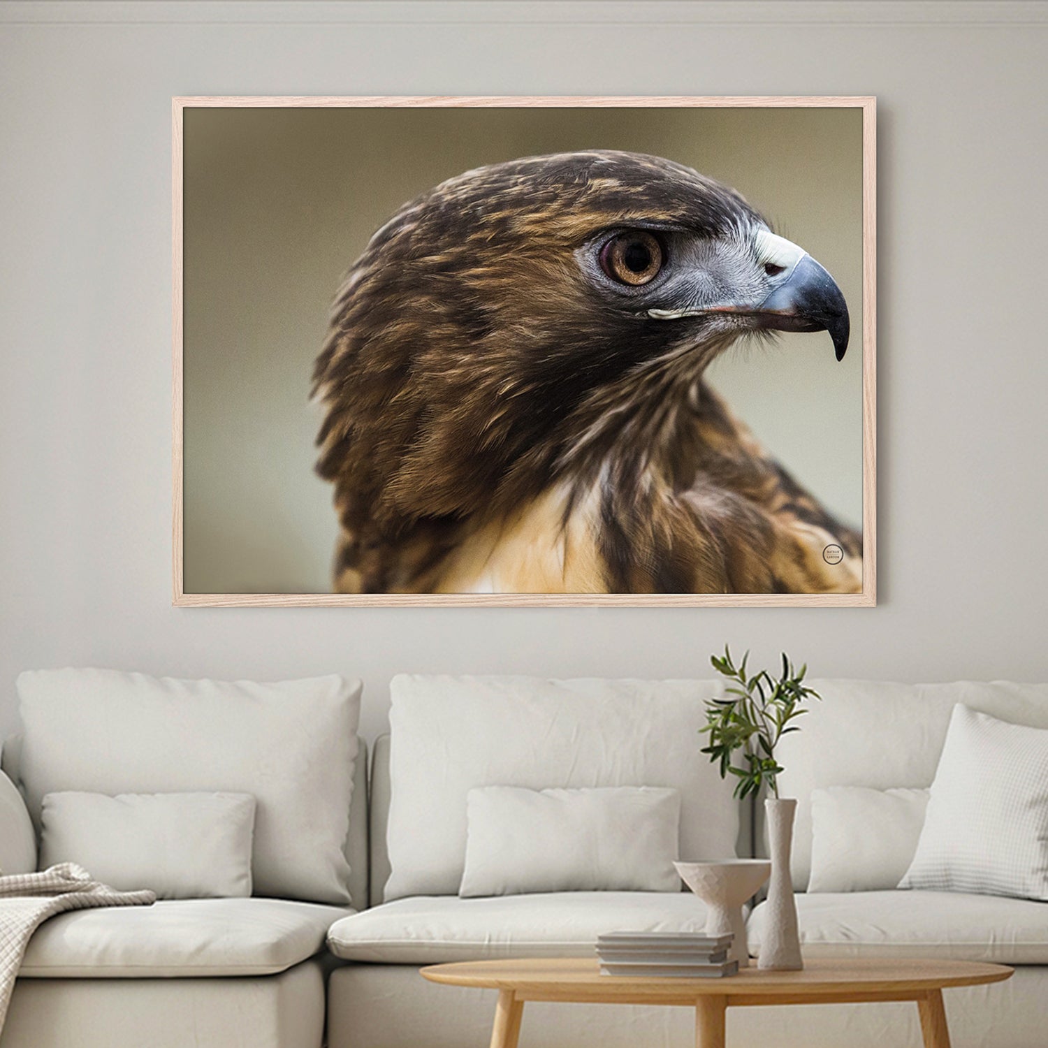 wall-art-print-canvas-poster-framed-Red Tailed Hawk Profile-7