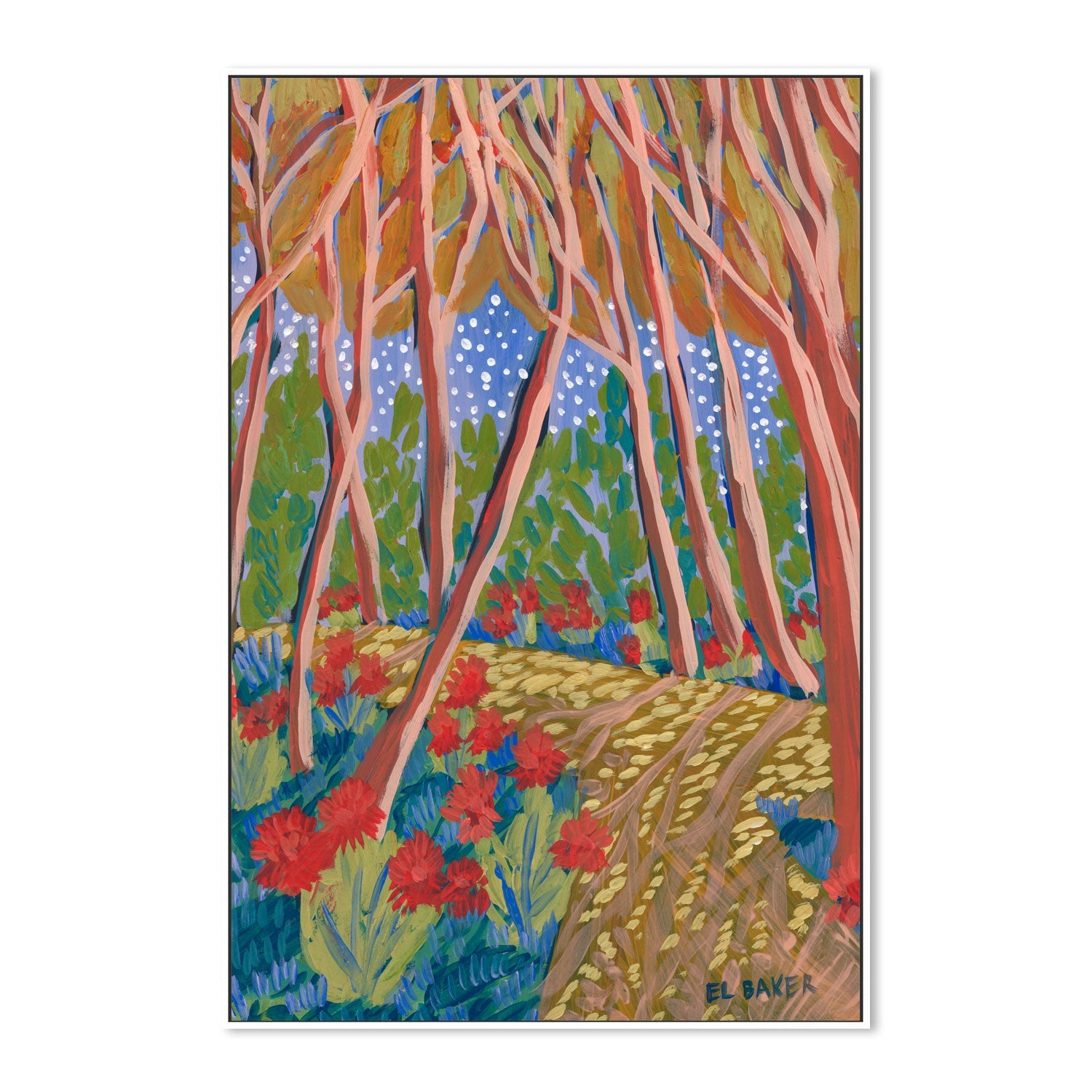 wall-art-print-canvas-poster-framed-Red Trees , By Eleanor Baker-5