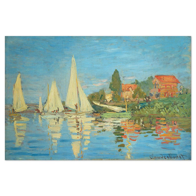 wall-art-print-canvas-poster-framed-Regatta At Argenteuil, By Monet-by-Gioia Wall Art-Gioia Wall Art