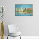 wall-art-print-canvas-poster-framed-Regatta At Argenteuil, By Monet-by-Gioia Wall Art-Gioia Wall Art