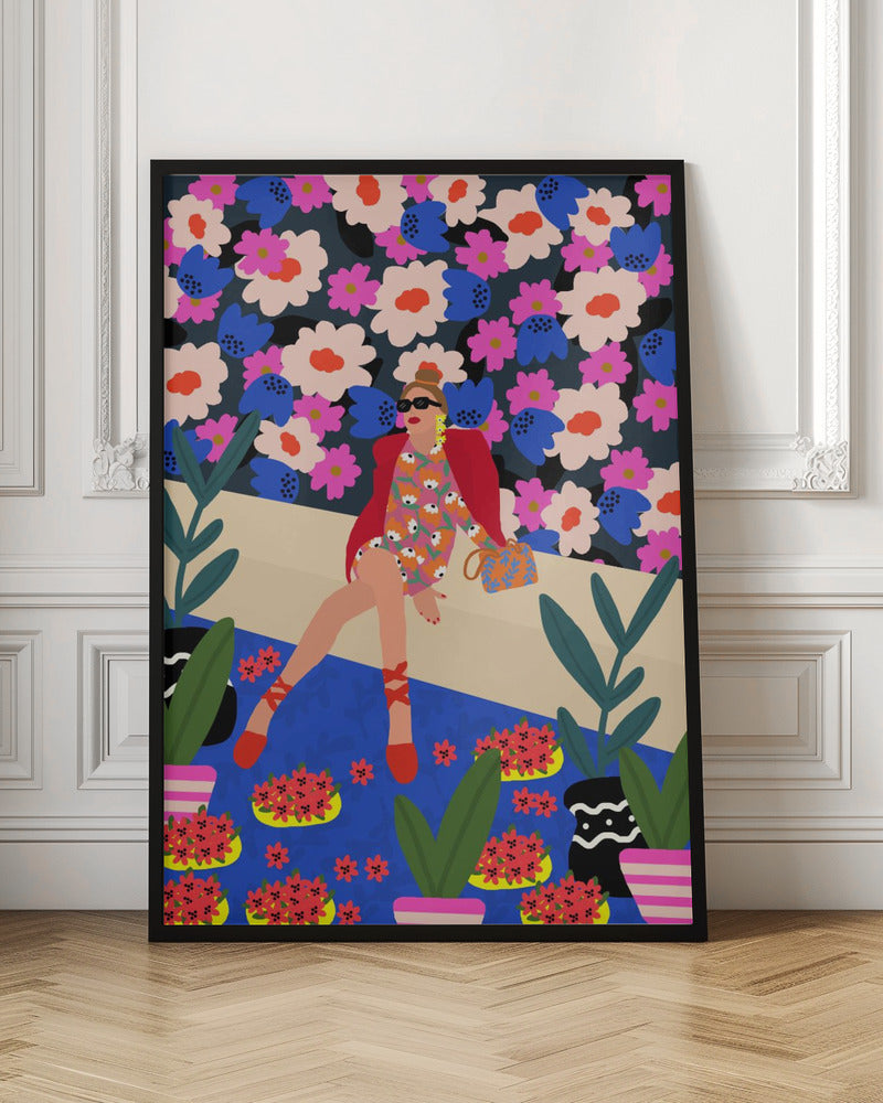 wall-art-print-canvas-poster-framed-Relaxed Woman , By Rafaela Mascaro-3