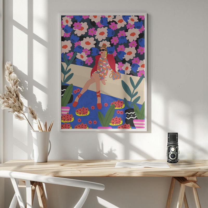 wall-art-print-canvas-poster-framed-Relaxed Woman , By Rafaela Mascaro-6
