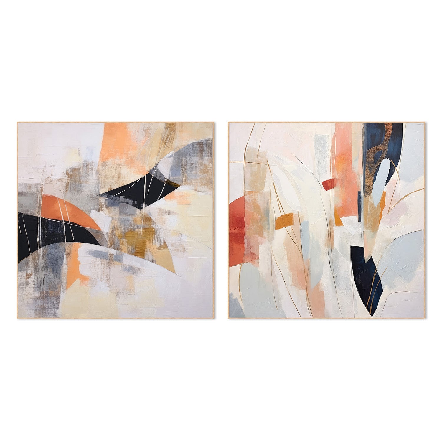 wall-art-print-canvas-poster-framed-Rhythms of Abstract, Style A & B, Set Of 2 , By Irena Orlov-4