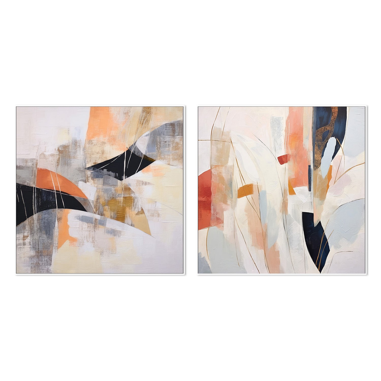 wall-art-print-canvas-poster-framed-Rhythms of Abstract, Style A & B, Set Of 2 , By Irena Orlov-5