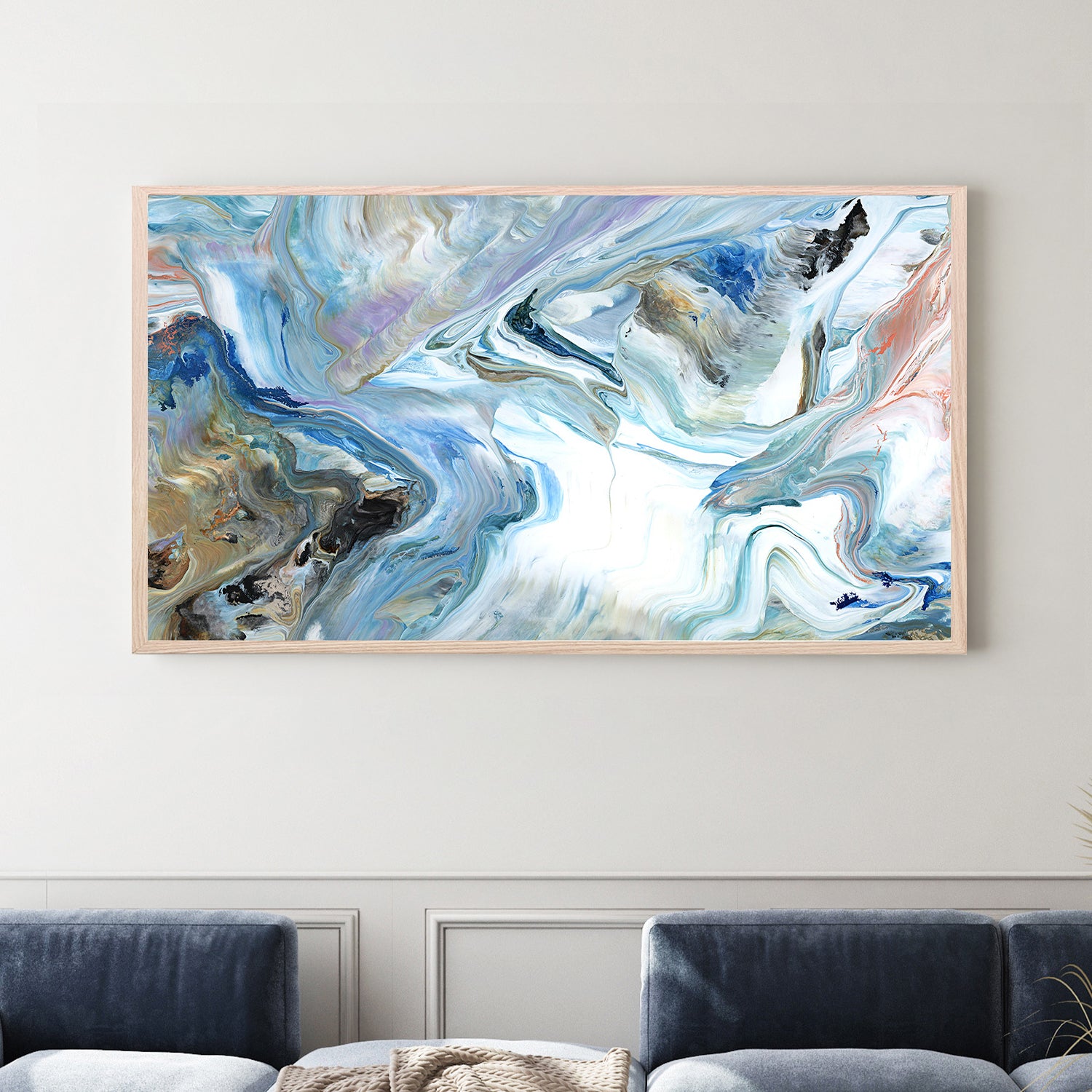 wall-art-print-canvas-poster-framed-Ribbon Flow, Style A-7