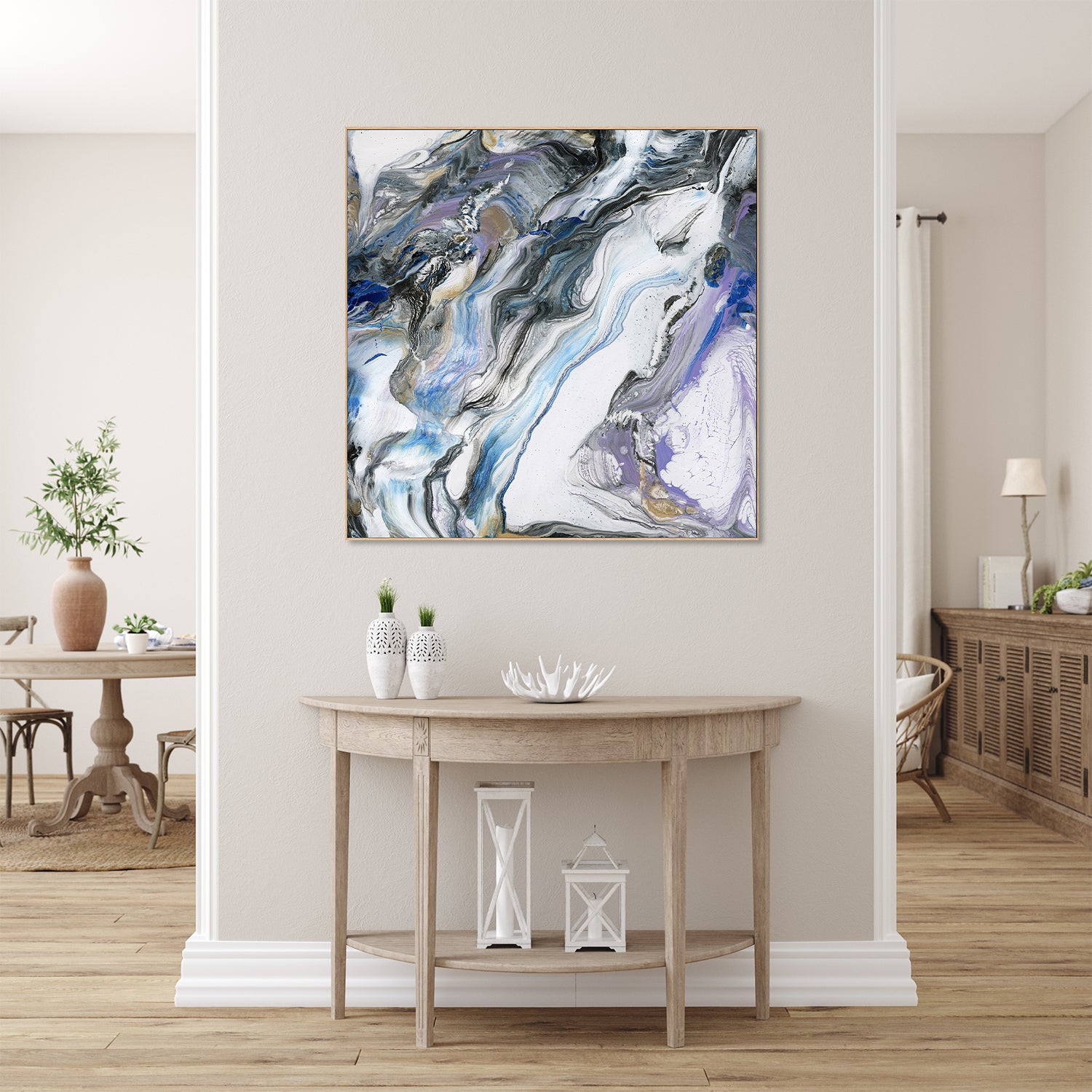 wall-art-print-canvas-poster-framed-Ribbon Flow, Style C-9