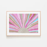 wall-art-print-canvas-poster-framed-Rising Sun, Bold Pink Tones , By Bri Chelman-GIOIA-WALL-ART