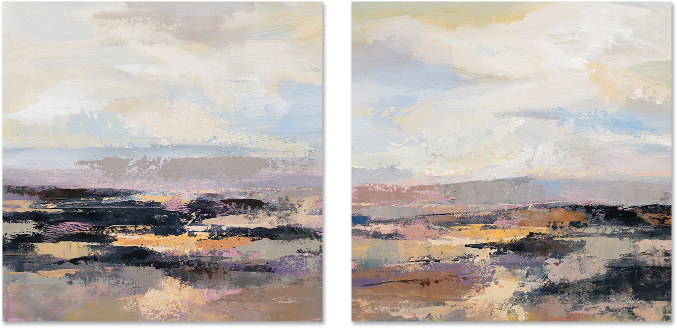 wall-art-print-canvas-poster-framed-Road at Dusk, Style A & B, Set Of 2 , By Silvia Vassileva-1